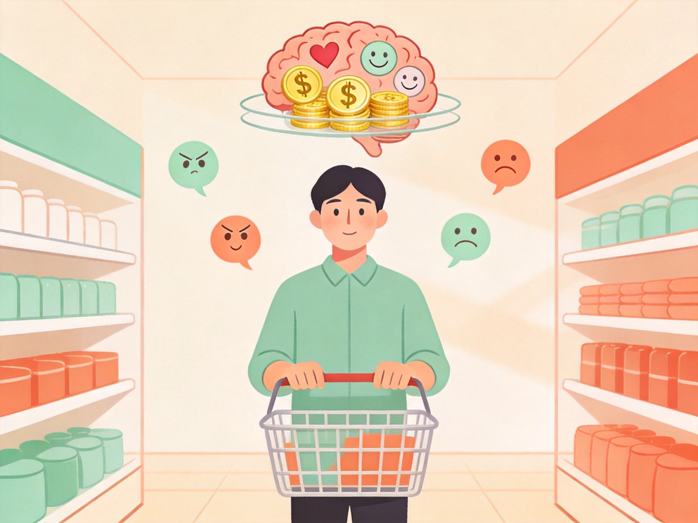 情绪理财管理概念图,情绪与财务决策的平衡关系