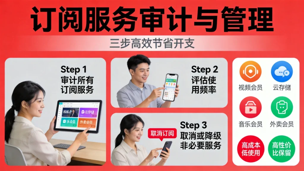 订阅服务管理攻略,审计评估取消三步揪出暗费省钱妙招